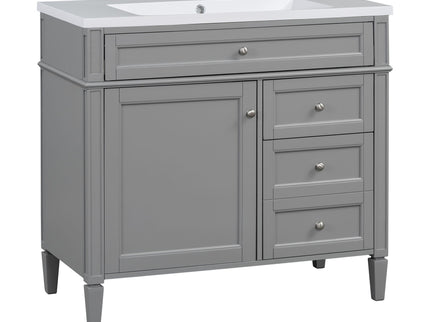 Bathroom Vanity & Top Sink, Modern Bathroom Storage Cabinet With 2 Drawers And A Tip-Out Drawer