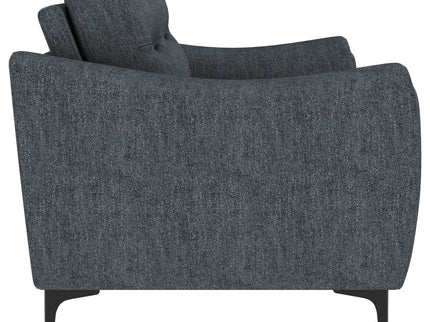 Oberle - 2 Piece Upholstered Sofa Set With Pocket Coil Seating - Charcoal