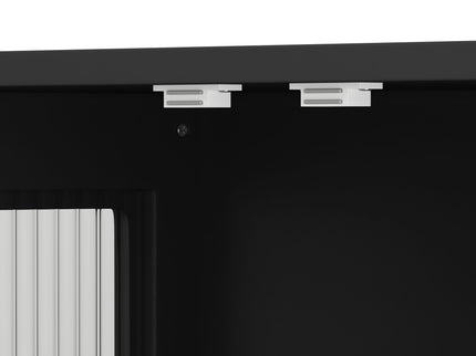 3 Door Wall Cabinet With Glass Door And Towel Bar