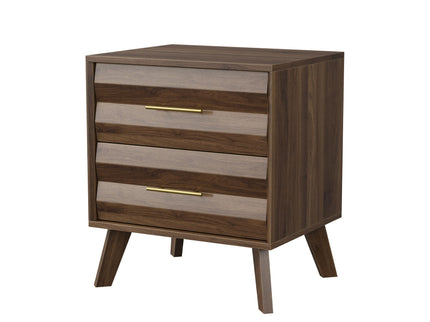 Medieval Double Drawer Bedside Table