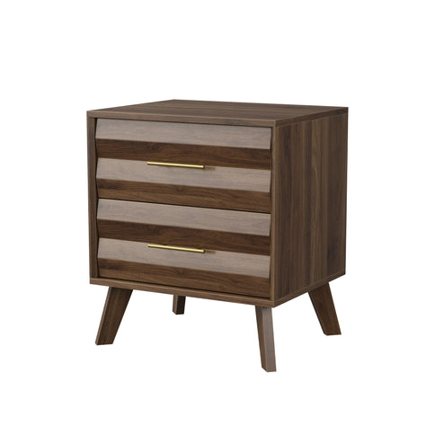 Medieval Double Drawer Bedside Table