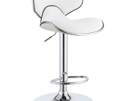 Edenton - Upholstered Adjustable Bar Stool (Set of 2) - White