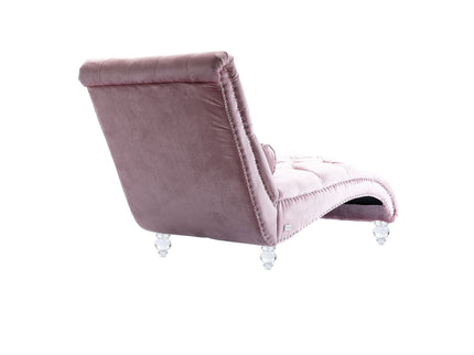 Chaise Lounge Indoor, Button Tufted Upholstered Chaise Lounge Chair With Pillow