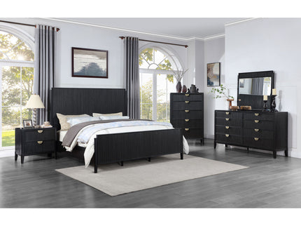 Mason - Queen Size Panel Bed - Black