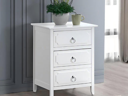 Daniel - 3 Drawer Nightstand - White