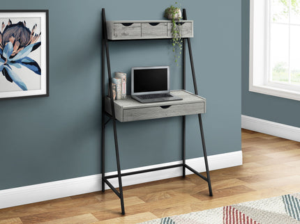 Computer Desk For Home Office, Laptop, Leaning, Storage Drawers, Contemporary & Modern
