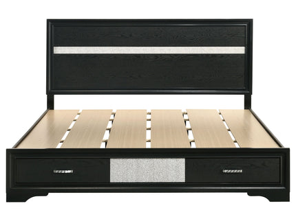 Eastern - King Storage Platform Bed 2 Drawer - Black