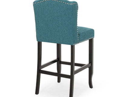 Vienna - Contemporary Fabric Tufted Wingback Counter Stools (Set of 2)