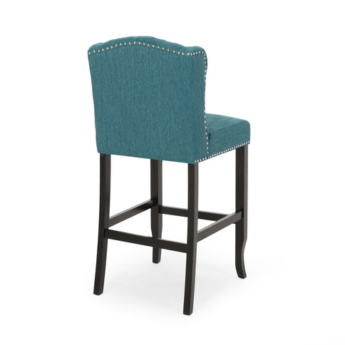 Vienna - Contemporary Fabric Tufted Wingback Counter Stools (Set of 2)