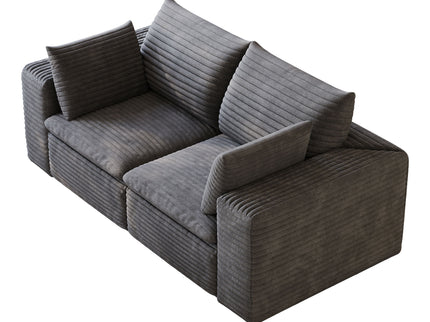 Cloud Sofa, Deep Seat Couches, Removable Cushion For Living Room - Dark Gray