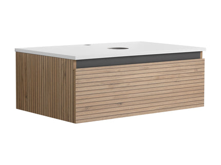 Wall Mounted Bathroom Vanity & 1 Soft Close Drawer (Excluding Sink)