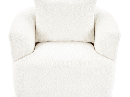 360° Swivel Barrel Sofa Chair With Throw Pillow, Upholstered Accent Chair