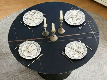 Round Dining Table - Black