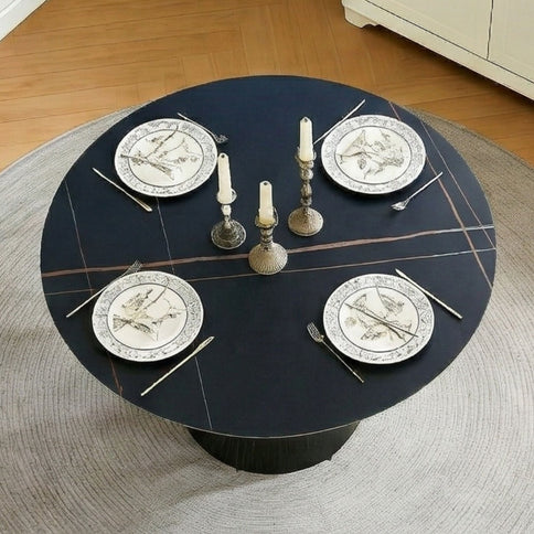 Round Dining Table - Black