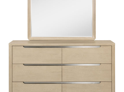 Mirador - 6 Drawer Dresser And Mirror Set - Light Oak