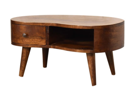 Wave Coffee Table With 1 Drawer
