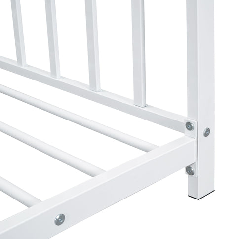Metal House Platform Bed With Modern Design And Durable Frame