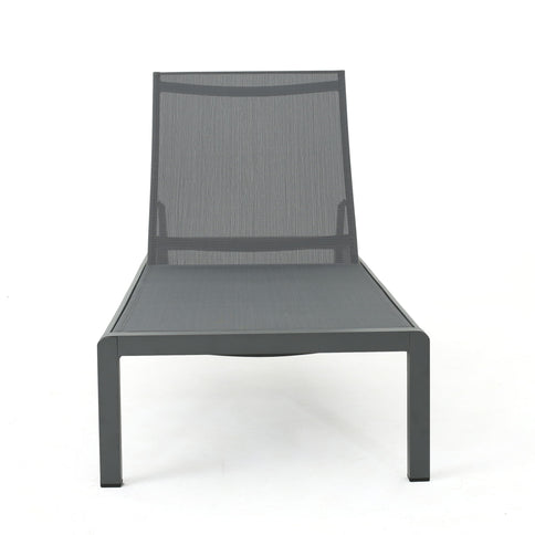 Outdoor Patio Chaise Lounge With 5 Reclining Positions