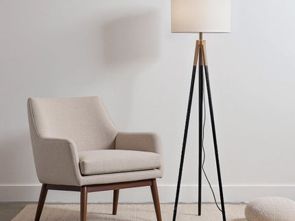 Sway - Floor Lamp With On / Off Switch Triple Legs Shade - Black / Gold / White
