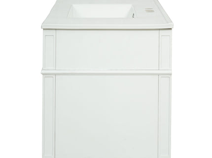 Modern Wall Mounted Floating Cabinet With Double Drawer And Sink