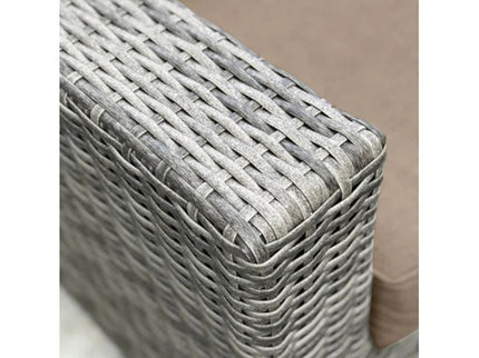 Handcrafted Outdoor Loveseat With Wicker Seating