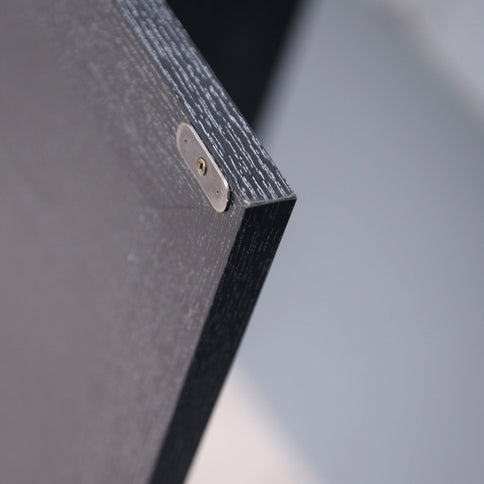 Storage Cabinet With 3 Mirrored Acrylic Doors, Adjustable Shelves