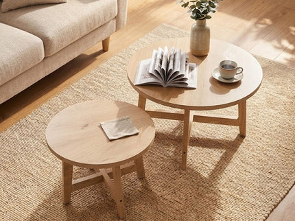 Round Nesting Stackable Tables For Living Room