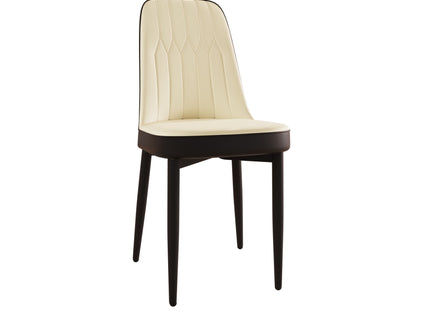 Modern Dining Chair With Cushions And Metal Legs