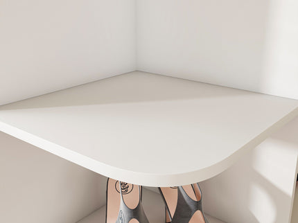7 Tier Square Rotating Shoe Rack Tower With 360° Spinning Organizer - White