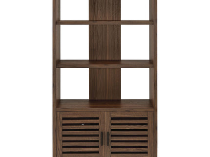 Rodger - 3 Shelf Cabinet Bookcase - Walnut