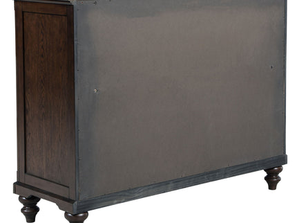 Berwick - 8 Drawer Dresser Cabinet With Felt Lined Drawers - Dark Oak
