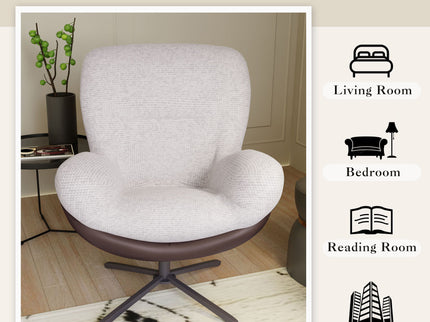 360° Swivel Office Chair, No Wheels