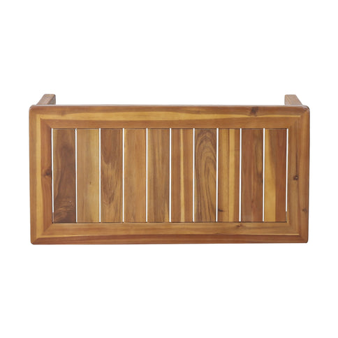 Acacia Wood Loveseat And Coffee Table Set With Cushions