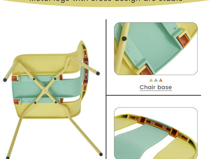 Modern Striped Blocking Single Chairs (Set of 4)