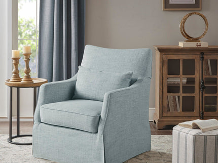 Traditional Design London Skirted Swivel Chair