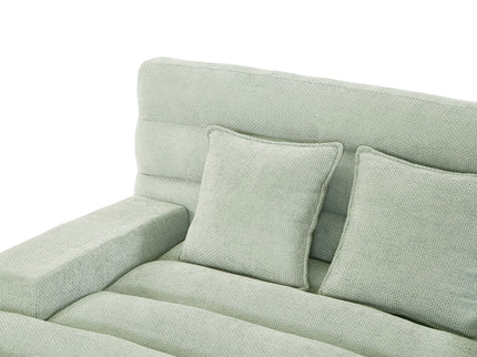 Chaise Bed Lounge Sofa Chair With Adjustable Backrest And LED Light Strip