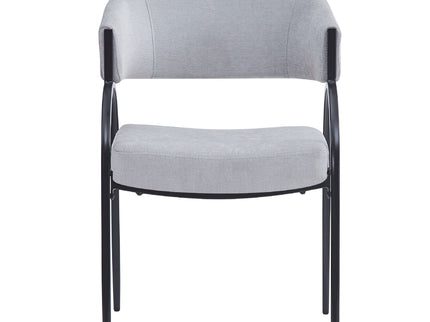 Contemporary Upholstered Dining Chairs With Metal Legs (Set of 2)