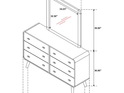 Winston - 6 Drawer Dresser With Mirror