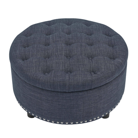 Tufted Storage Ottoman With Upholstery