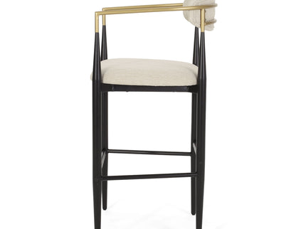 Upholstered Bar Stools With Backs For Kitchen Island (Set of 2)