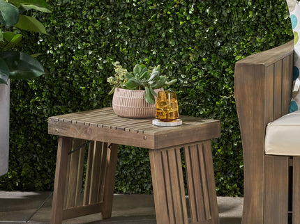 Temptation - Outdoor Foldable Side Table With Slat Design
