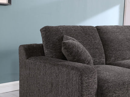Celine - Corner Sectional Sofa With Right Facing Chaise, Cupholders, And Charging Ports - Gray