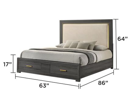 Colorado - Bed With Upholstered LED Headboard