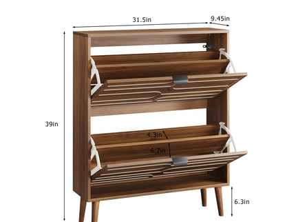 Medieval - Independent Shoe Cabinet With 2 Flip Drawers