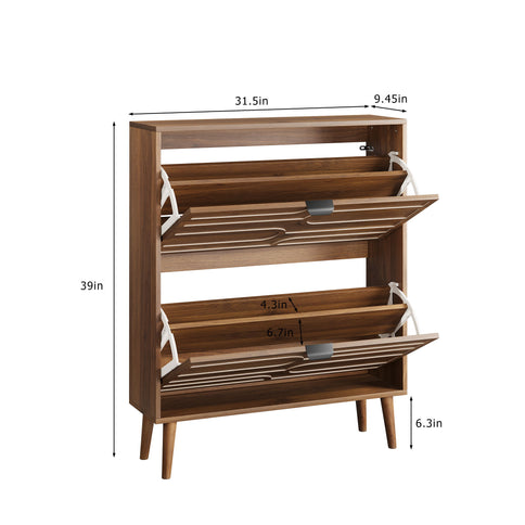 Medieval - Independent Shoe Cabinet With 2 Flip Drawers