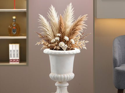 Roman Urn Planter Pot For Indoor / Outdoor - Beige White