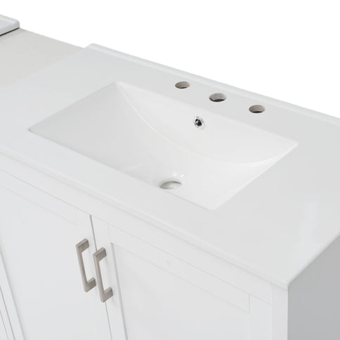 Double Sink Bathroom Vanity With Quartz Countertop