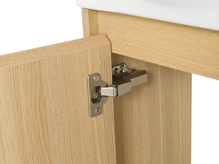 Modern Bathroom Vanity With Ceramic Basin, Wall Mounted Floating Sink Combo, Storage Cabinet