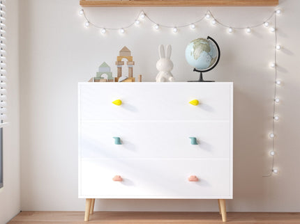 3 Drawer Dresser, Storage Cabinet With Anti Tip Safety