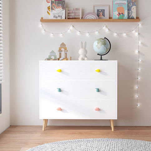 3 Drawer Dresser, Storage Cabinet With Anti Tip Safety